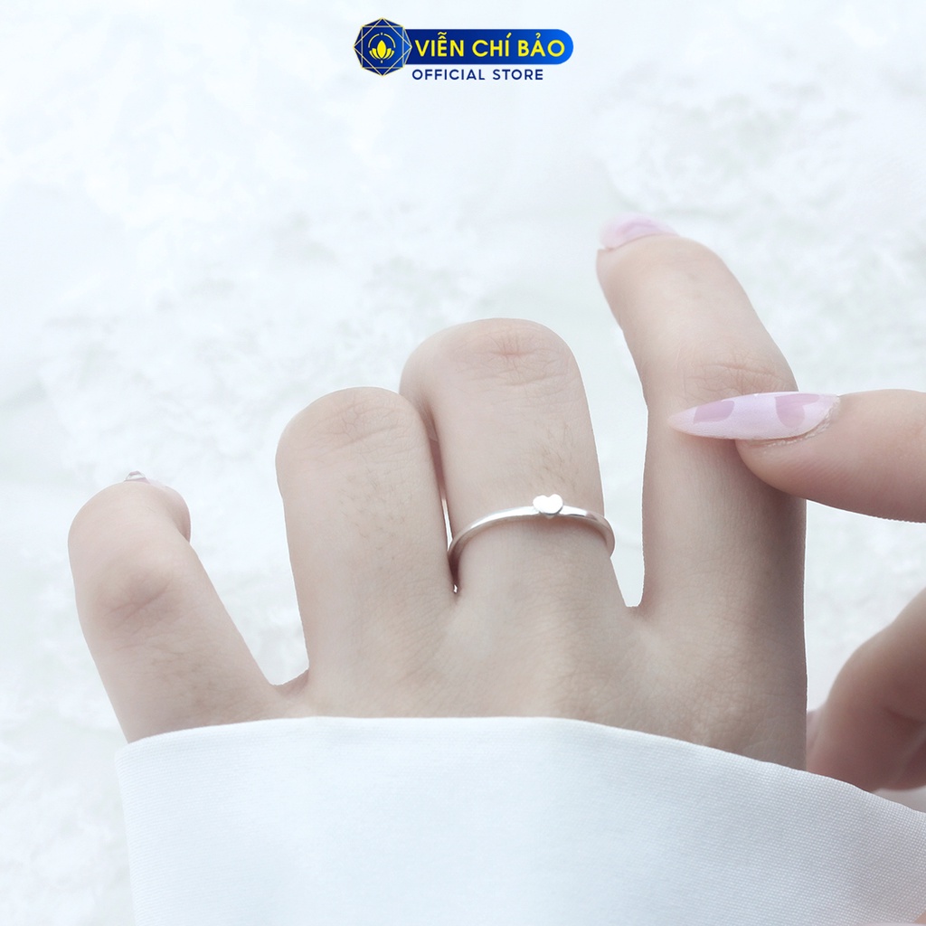 Nhẫn bạc nữ Trái Tim chất liệu bạc 925 thời trang phụ kiện trang sức nữ thương hiệu Viễn Chí Bảo N400156