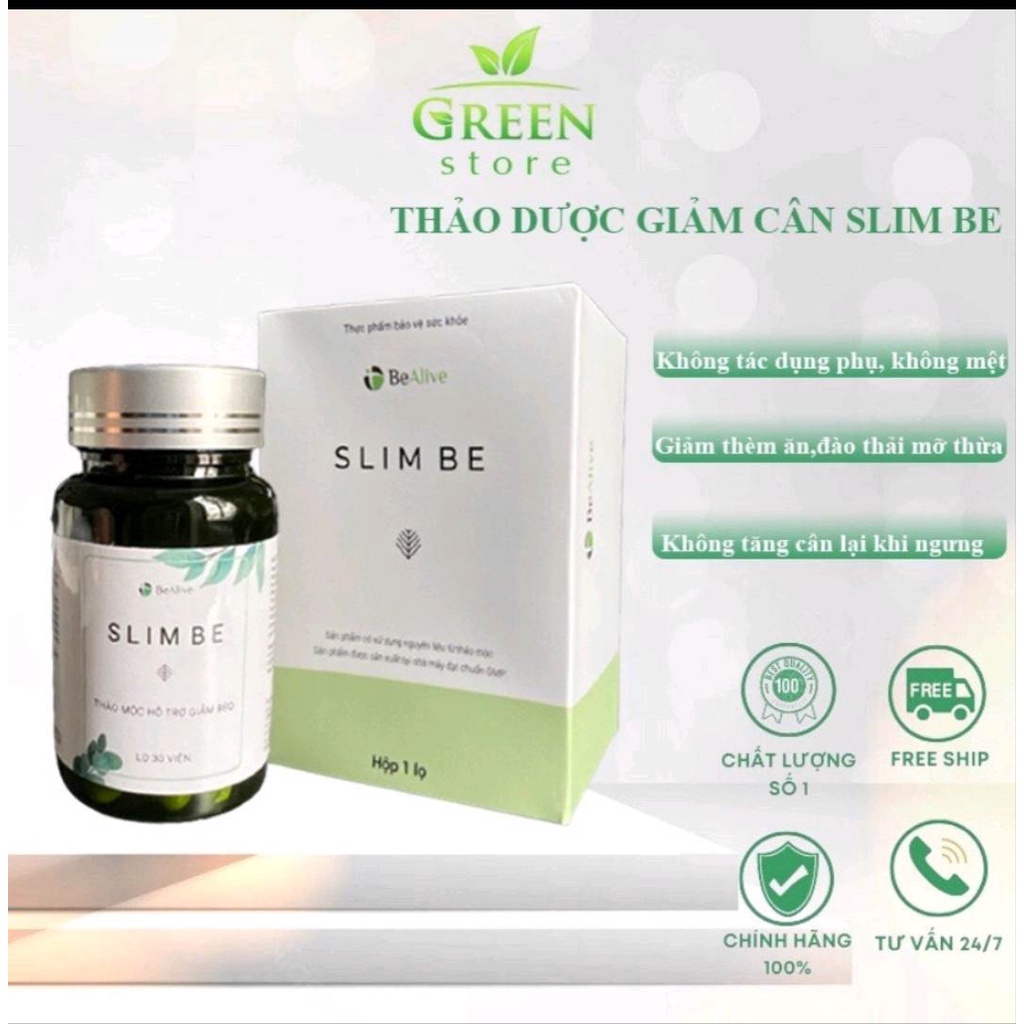Giảm cân SLIM BE của BEALIVE Trà Thảo Mộc Giảm Cân Cấp Tốc Nhanh Detox Mẫu Mới 2022