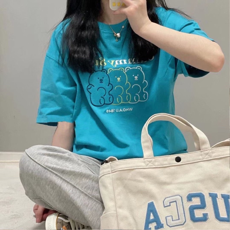 Áo gấu Whoau Gummy steve sale 74%