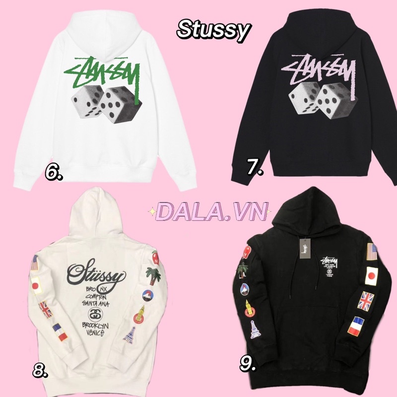 Áo hoodie Stu..ssy hoạ tiết - Stu..ssy mới nhất 2022 - Áo Hoodie nỉ Stu..ssy - Áo nỉ