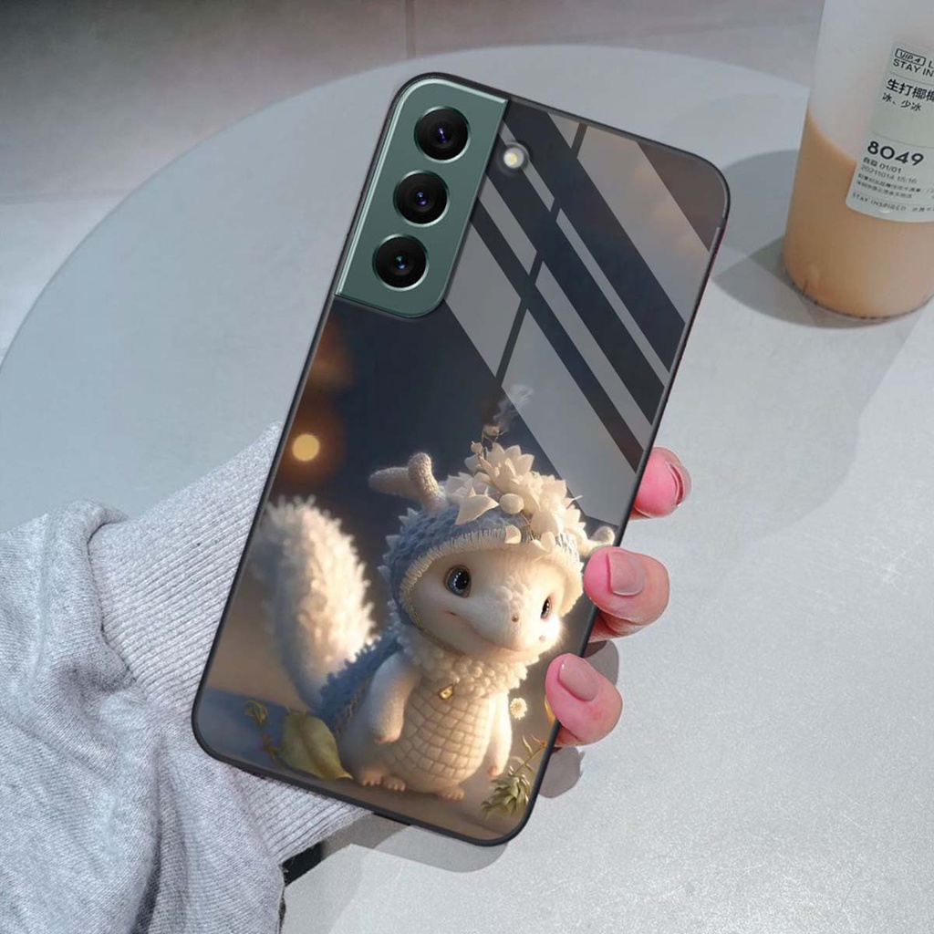 Ốp lưng Samsung S22 / S22 Plus ốp kính 3D in hình 12 Con Giáp Siêu Dễ Thương Qshopnet