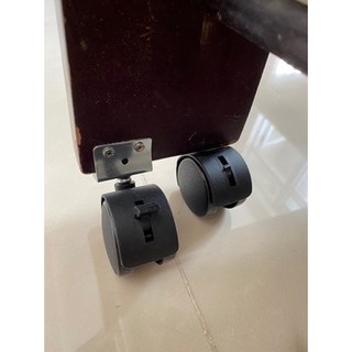 Bánh xe , bánh xe lăn đế L - Bàn, ghế, giá để đồ, tủ và các sản phẩm di động có gắn bánh xe- 50mm