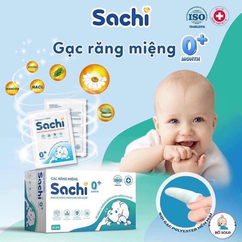 Gạc rơ lưỡi Sachi cho bé