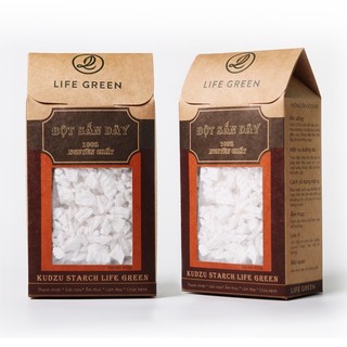 Bộ 2 hộp Bột sắn dây Life Green nguyên chất 100% (500g x 2) giúp thanh nhiệt, giải độc, mát gan, làm đẹp da, tăng vòng 1
