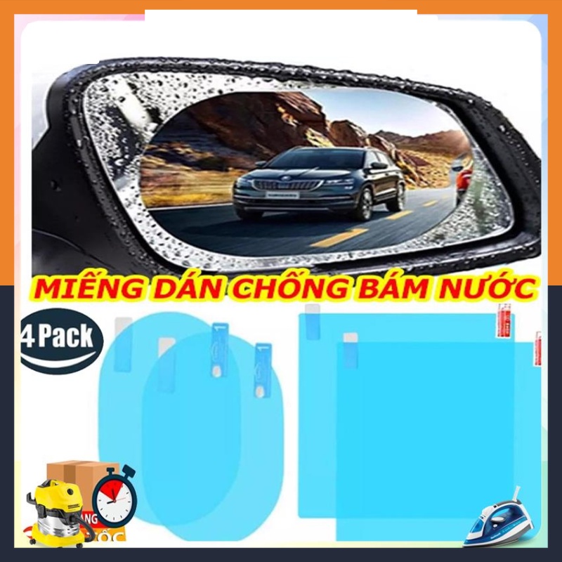 Miếng dán gương ô tô chống nước, miếng dán chống bám nước gương chiếu hậu cho oto xe hơi