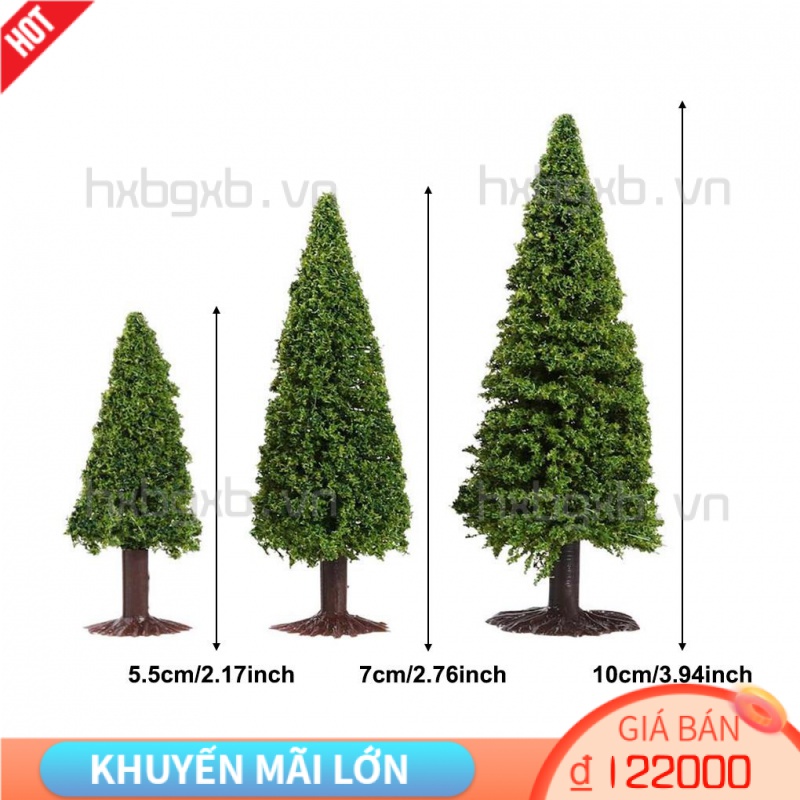 Bộ 15 Cây Thông Giáng Sinh Mini Bằng Nhựa Dùng Trang Trí Tiểu Cảnh / Hòn Non Bộ [hxbgxb]