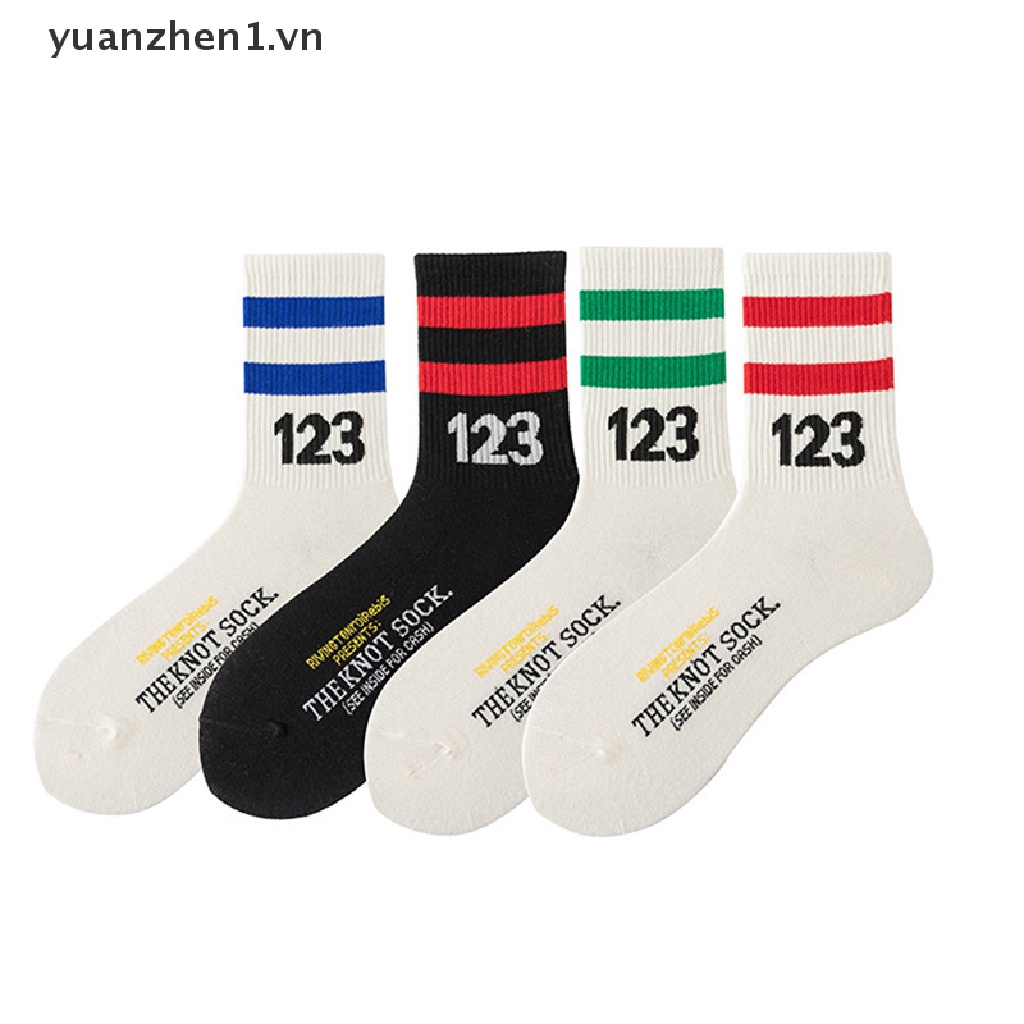 Đôi Vớ Thể Thao In Chữ Kỹ Thuật Số Phong Cách Hip Hop Đường Phố Harajuku Thời Trang Cho Nam Và Nữ