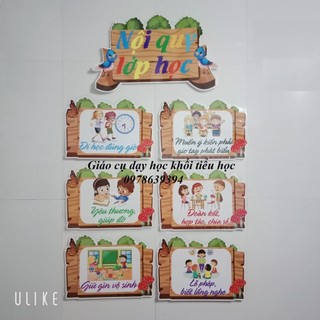 Nội quy lớp học mẫu mới nhất.Bộ Trang trí lớp học Giáo cụ dạy học_siêu rẻ .