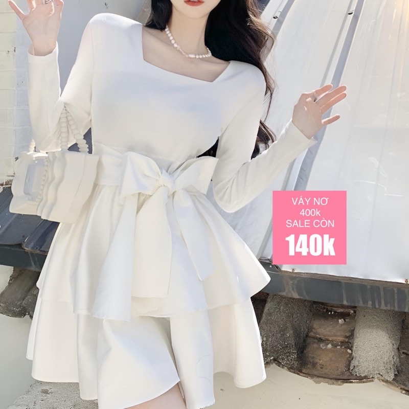 Váy buộc nơ bụng