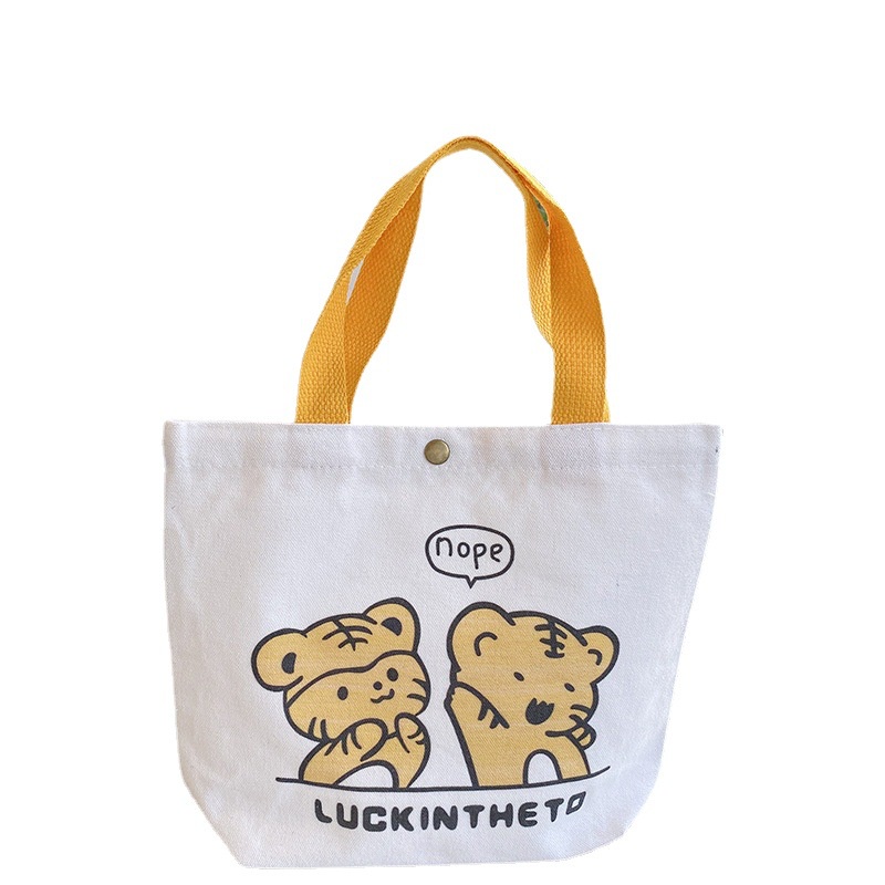 Túi Xách Canvas Họa Tiết Hoạt Hình Phong Cách Trung Hoa