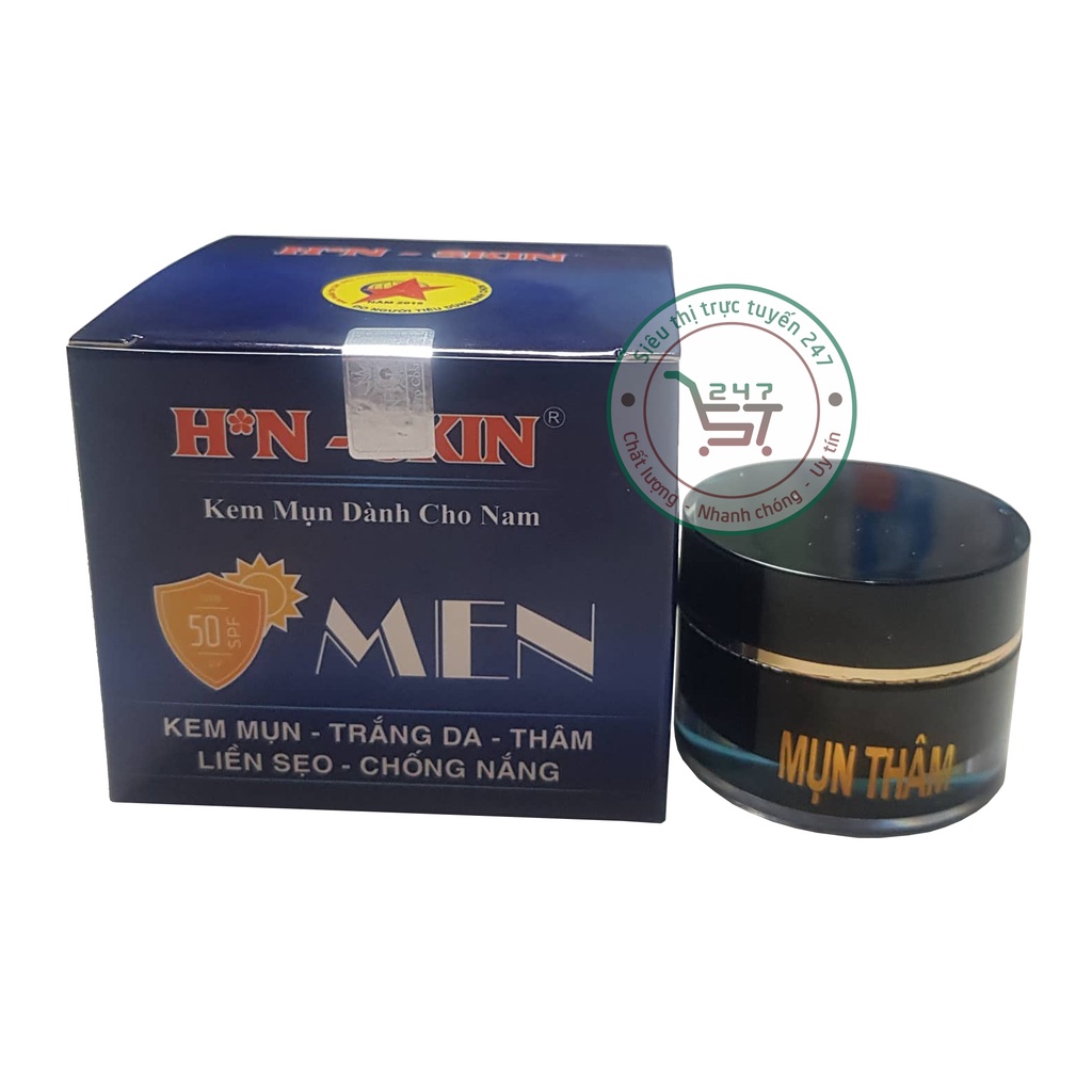 Kem Mụn Thâm Trắng da Liền sẹo Chống nắng dành cho Nam HN SKIN 10g (xanh dương-đen)