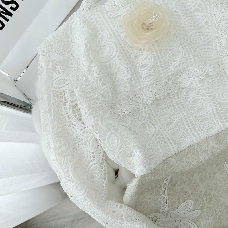 Set áo trễ vai  ren tăm kèm chân váy chữ a siêu xinh,set đầm nữ đi choie đi tiệc siêu sang