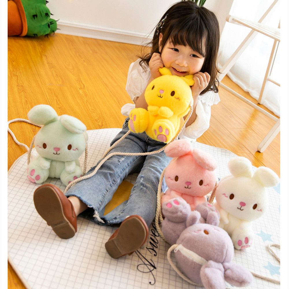 [Hàng Sắp Về]Túi thời trang đeo chéo hình thỏ nhồi bông Túi đeo chéo họa tiết hoạt hình xinh xắn dành cho nữ Muzini TC01