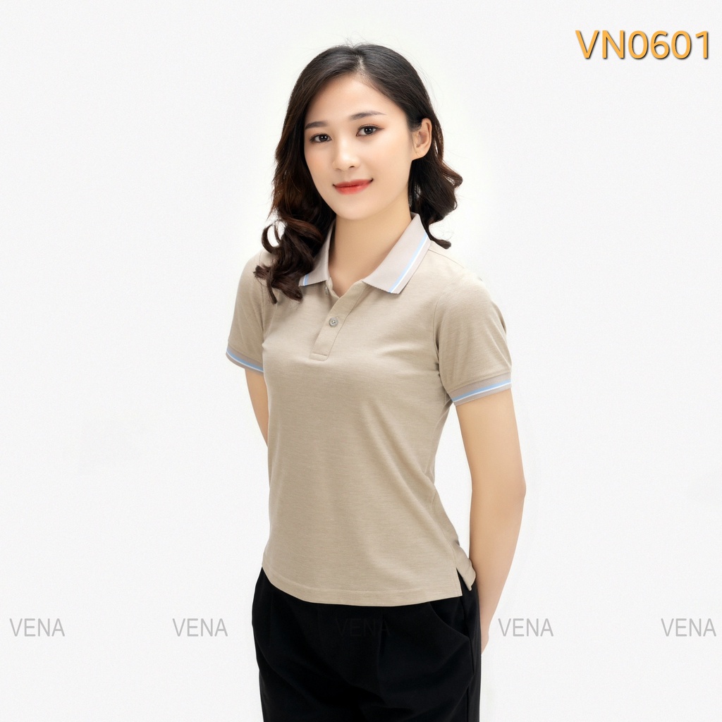 Áo Polo nữ VENA chất liệu CVC cao cấp mềm mịn, chống nhăn
