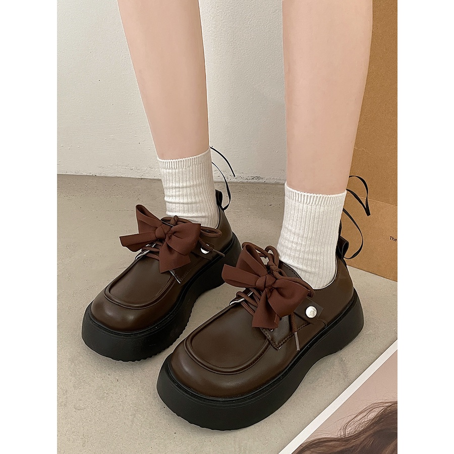 Giày Mary Jane da mềm đế bằng đi hai kiểu