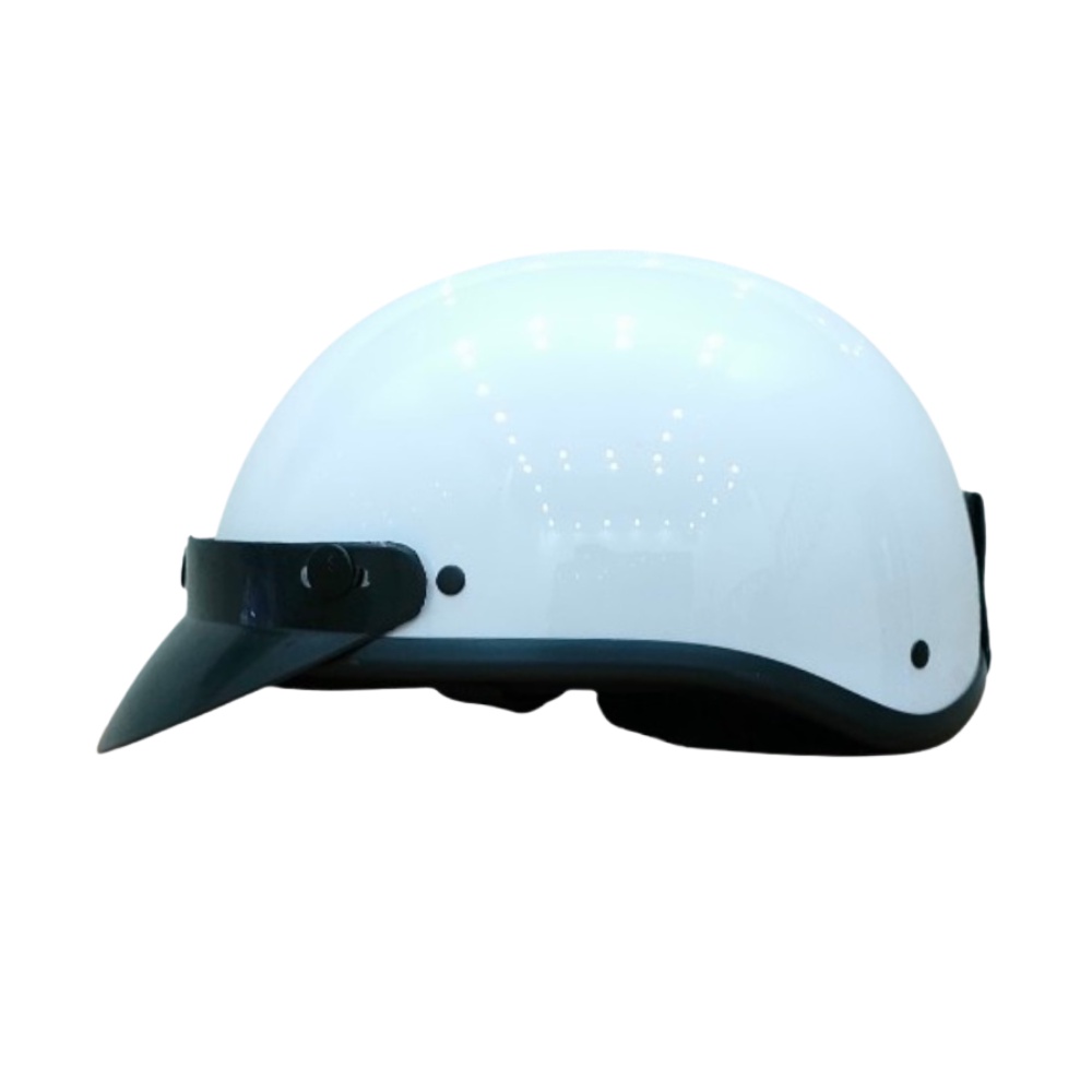 Mũ Bảo Hiểm HESA 1/2 Đầu Màu Trắng Hàng Chính Hãng Bảo Hành 5 Năm