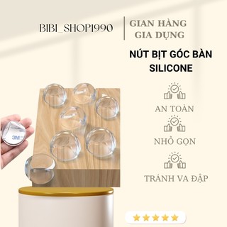 Combo 50 miếng bịt góc bàn hình cầu bảo vệ an toàn cho bé bằng silicon