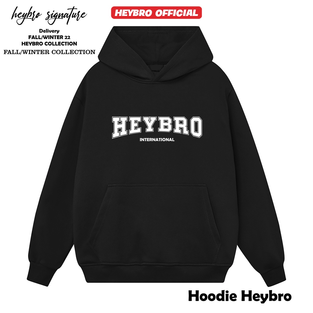 Áo hoodie nam / Hoodie Unisex nỉ bông cotton local brand HEYBRO nhiều màu