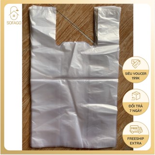 1kg túi xốp trắng Zin bóng trơn 2 quai - túi nylon 2 quai