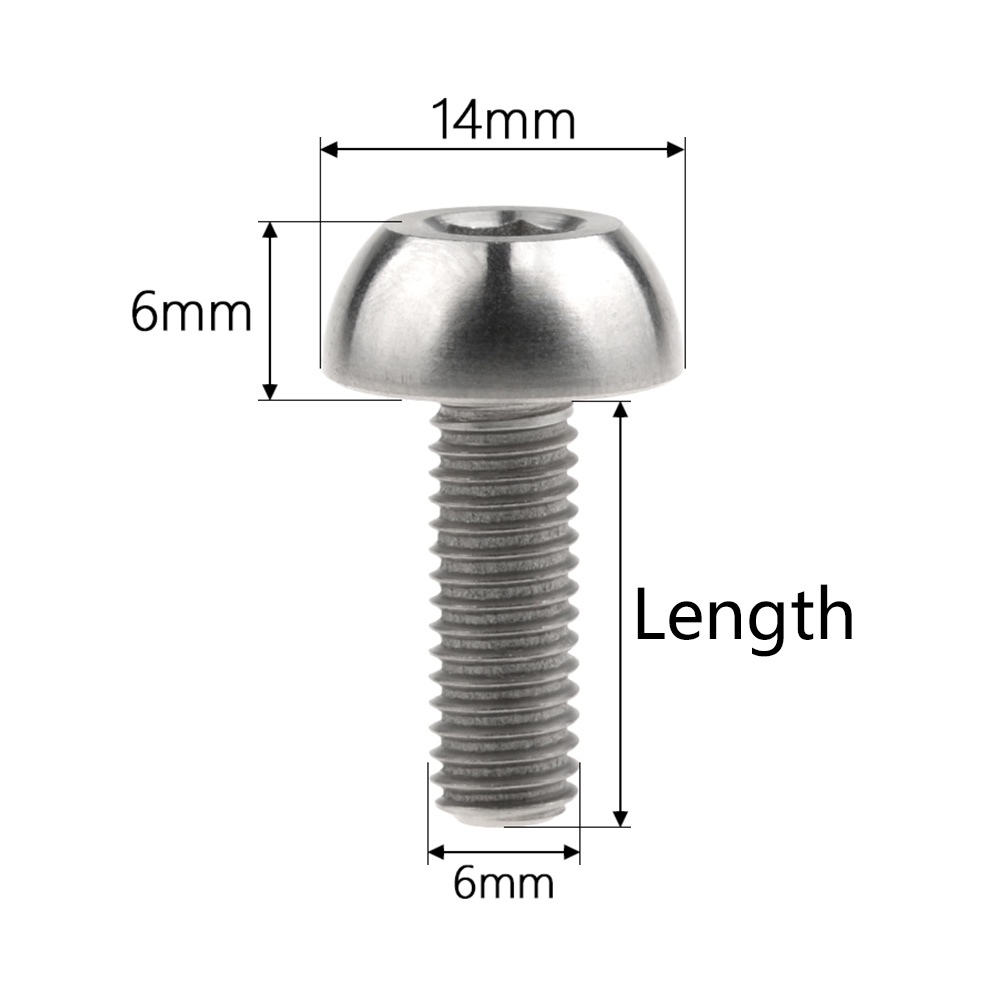 Bu lông WANYIFA M6x17mm bằng titan dành cho xe máy Honda Motorcycle 90106-MFL-D20 CBR VFR VTR Fireblade RVF