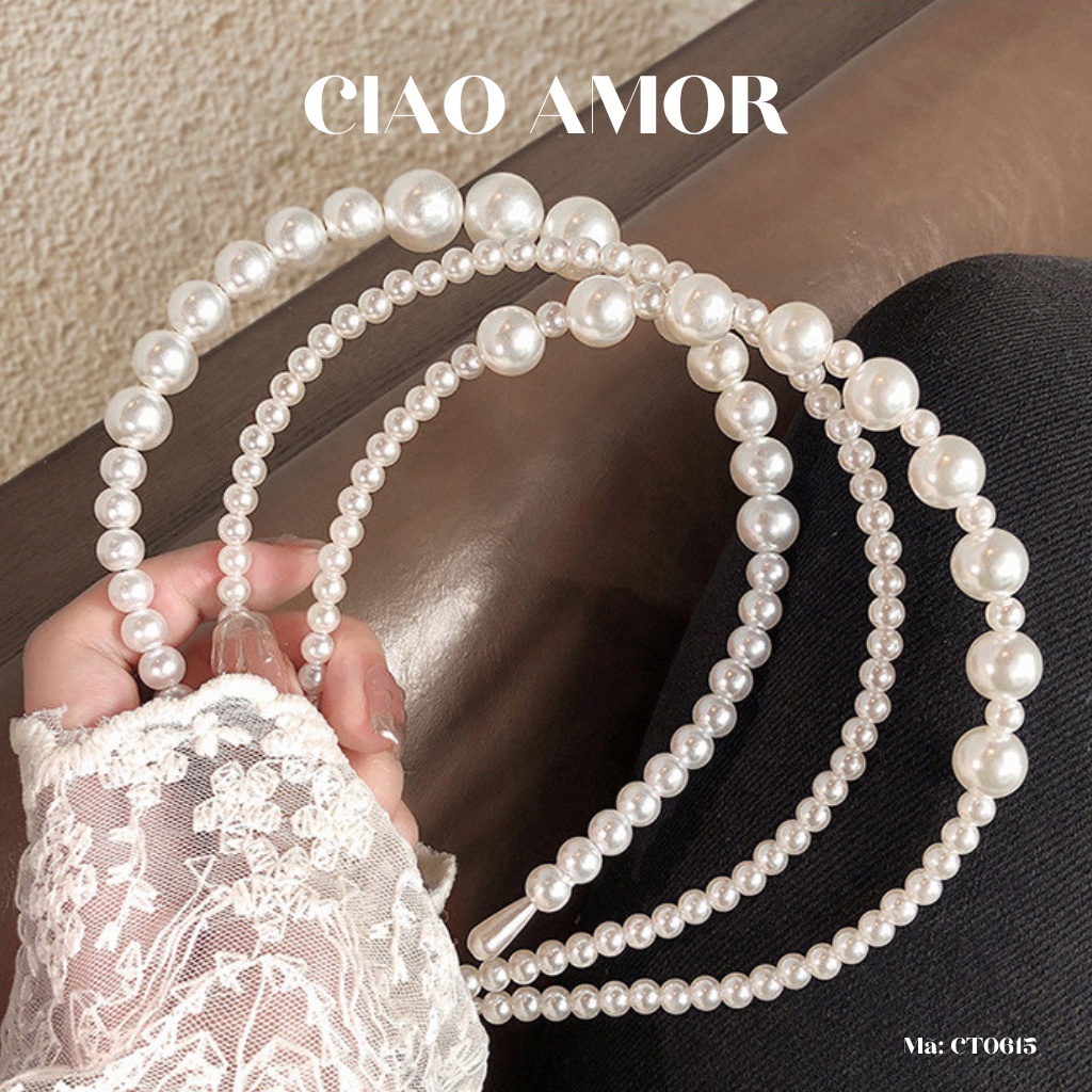 Cài tóc nữ ngọc tiểu thư đơn giản Trang sức Ciao Amor - CT0615