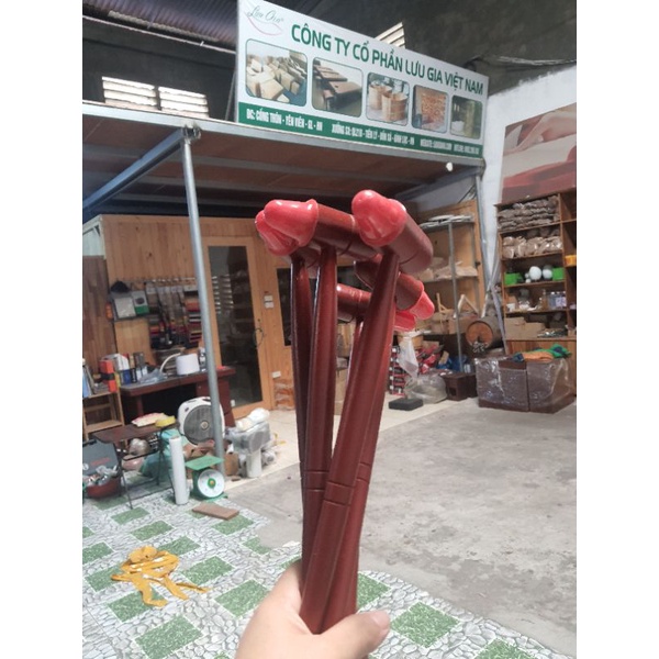 Búa gỗ chuyên dùng trong mat-xa chân / Búa gỗ có đầu silicon/ Búa đấm massage cho cơ thể