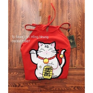 Đầm yếm mèo thần tài