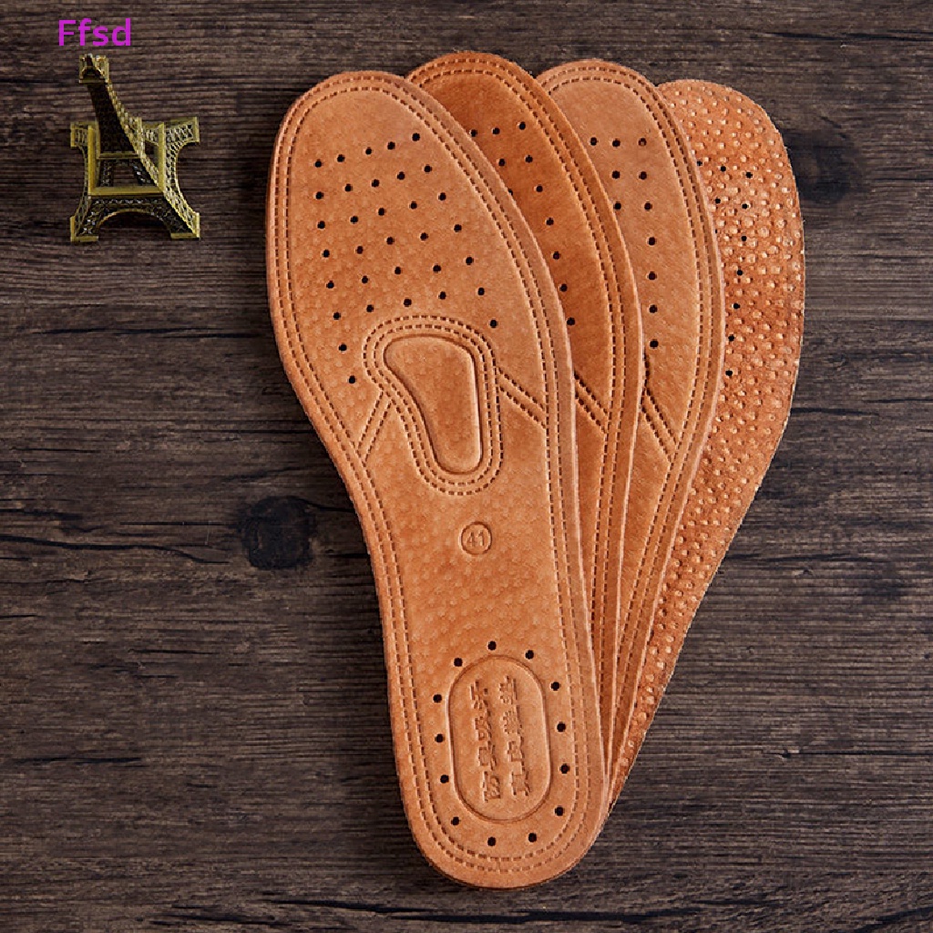 1 Cặp Đế Lót Giày Bằng Da Siêu Mỏng Thoáng Khí Thấm Hút Mồ Hôi Thay Thế Tiện Dụng