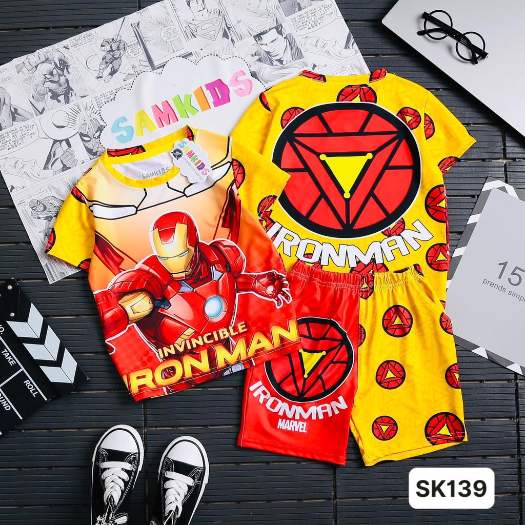 BỘ QUẦN ÁO SIÊU NHÂN THUN LẠNH SAMKIDS MẪU MỚI