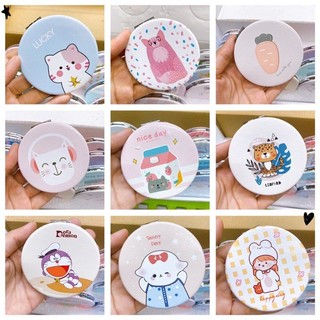 Gương mini 2 mặt tròn dễ thương