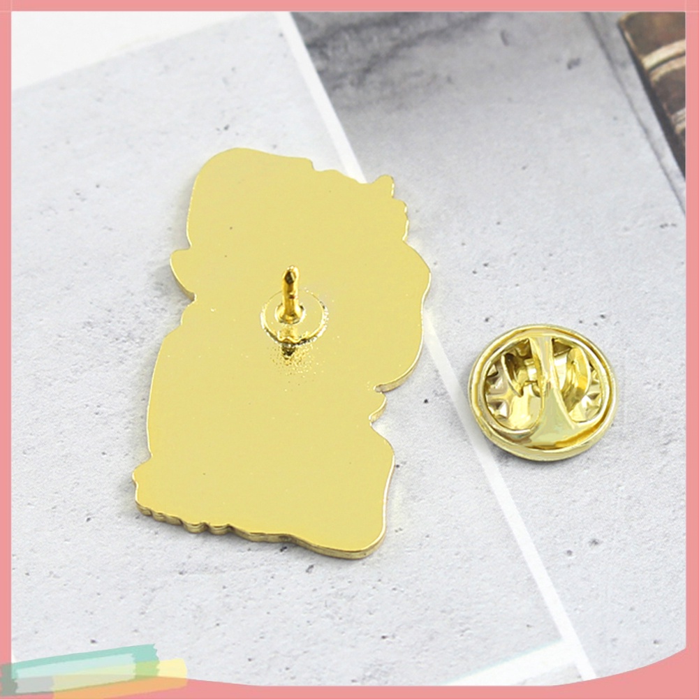 【LK】English Letter Be Just Merciful And Brave Badge Collar Brooch Pin Clothes Decor