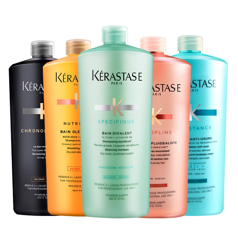 Dầu Gội KERASTASE 1000ml Màu Đen Kim Cương Trứng Cá Muối Gừng Chống Gàu Đa Năng