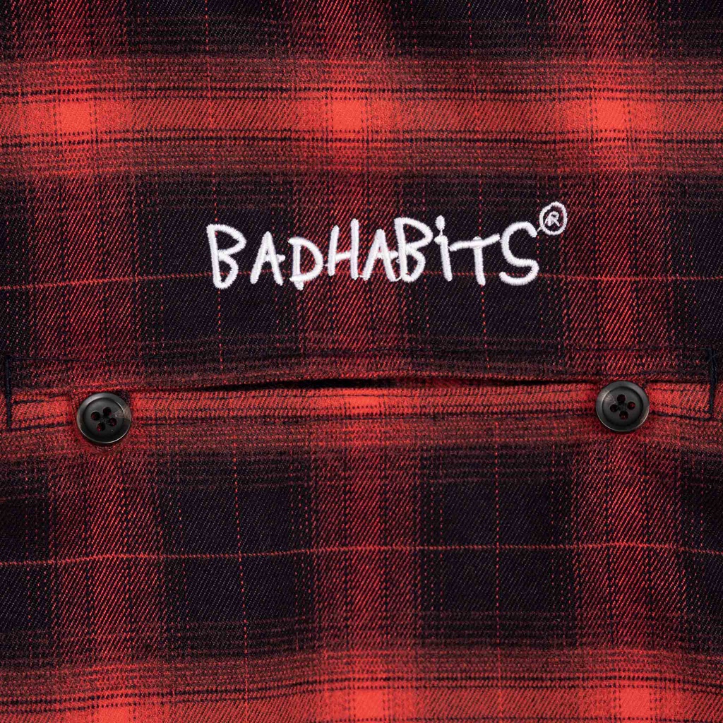 Áo Sơ Mi Nam Bad Habits OLD SKOOL FLANNEL RED - Local Brand Chính Hãng