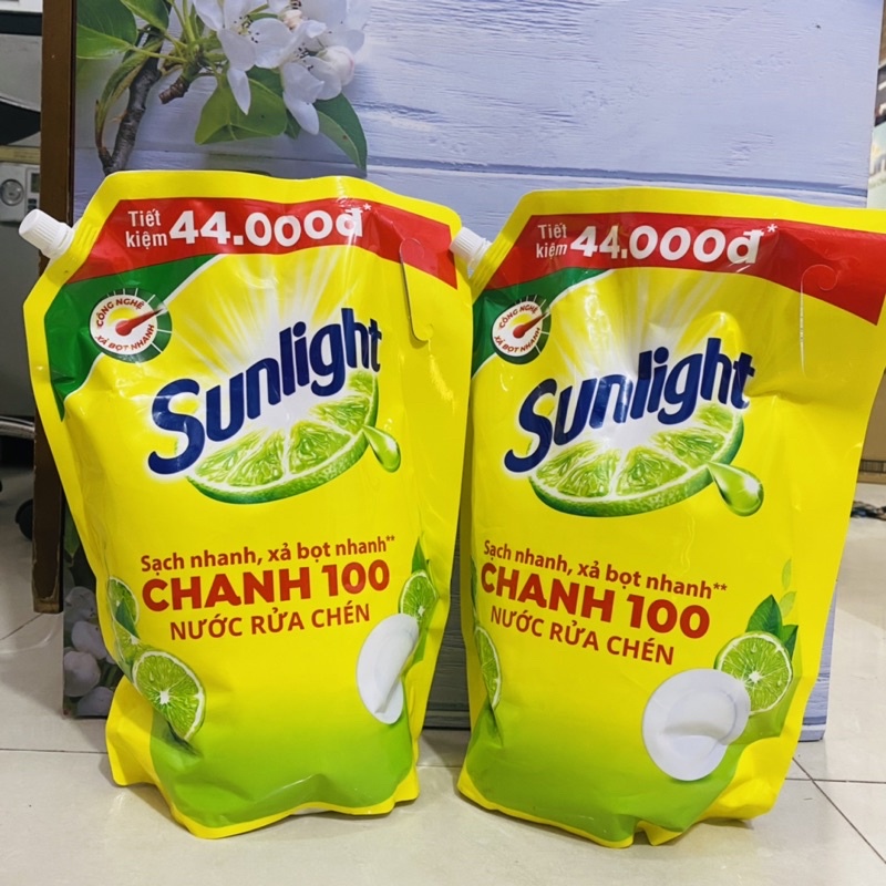 Nước rửa chén sunlight túi chanh 3.5kg size khủng mới - ảnh sản phẩm 1