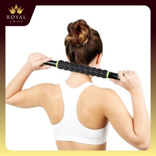 Thanh lăn massage thư giãn cơ bắp 12 bóng dụng cụ gậy cây mát xa lưng giảm đau Gym Yoga