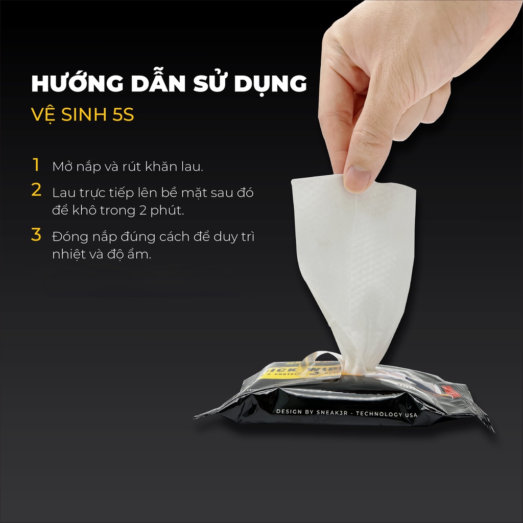 Gói Khăn Lau Vệ Sinh Giày Nhanh Quick Wipe Sneak3r 12c KLG01