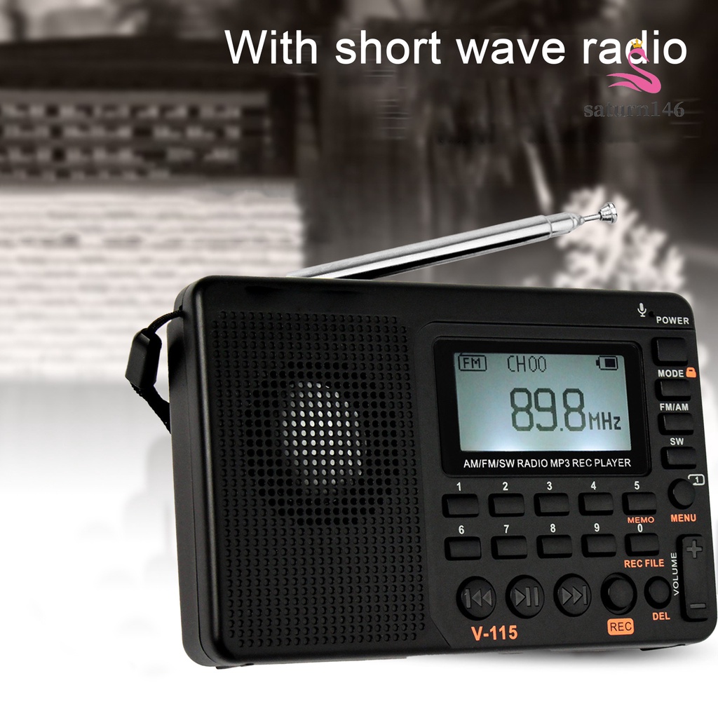 Radio Kỹ Số Retekess Độ Nhạy Hỗ Trợ Thẻ 3W Có Thể Sạc Lại FM /