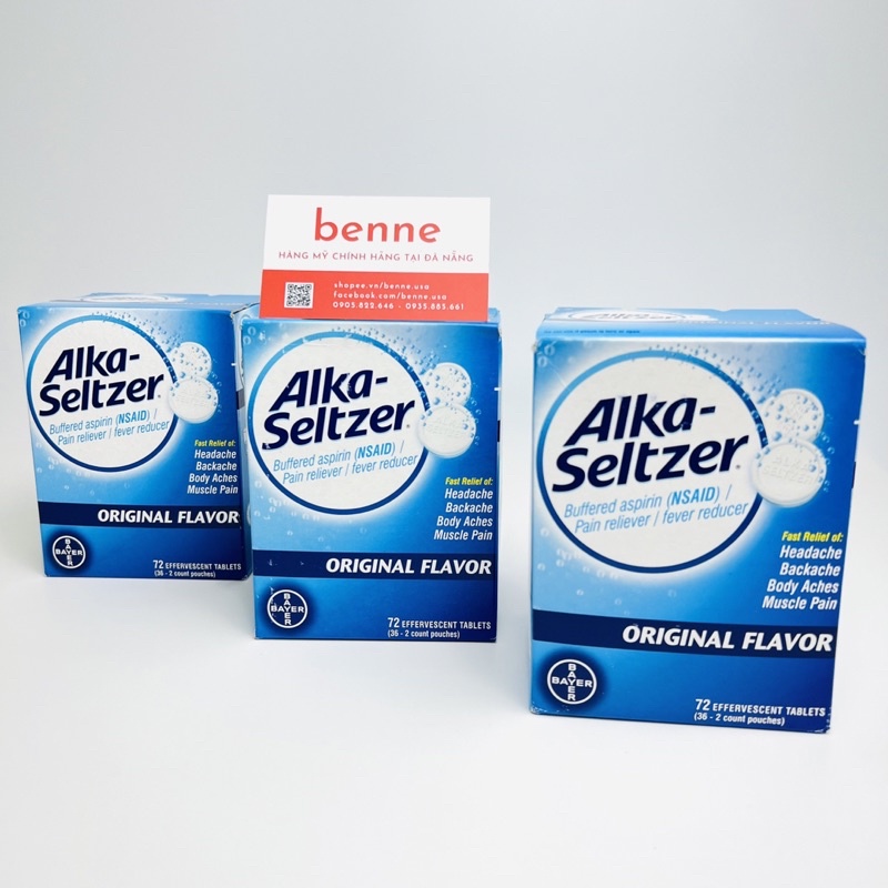 Viên sủi Alka Seltzer Orginal Flavor của Mỹ