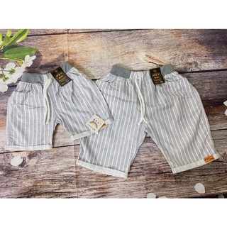 Quần bé trai size 8,5-18kg, 9 tháng đến 4 tuổ xám sọc trắng có 2 túi, quần short, quần jean đùi thun co giãn