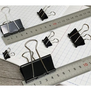 Kẹp bướm đen hộp 12 cái 15mm 19mm 25mm 32mm 41mm 51mm kẹp giấy binder clips - double clip