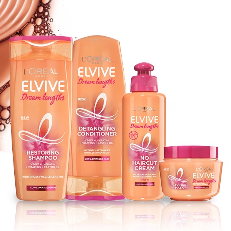 Kem dưỡng tóc Loreal Paris Elvive Dream Length Cream 200ml dưỡng ẩm, giúp tóc mềm mại & giảm gãy rụng