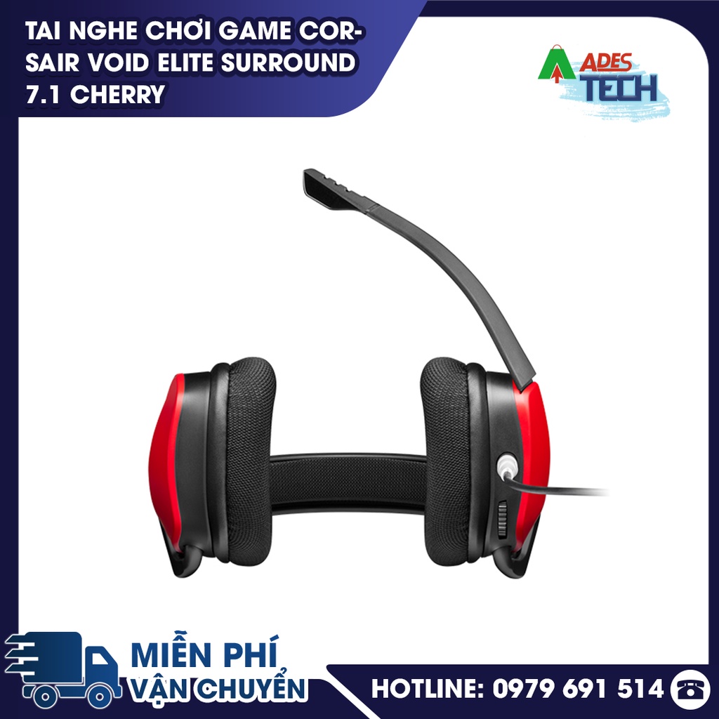 ✔️Tai nghe gaming CORSAIR VOID ELITE Surround 7.1 Carbon / Cherry -Khung kim loại✔️Bảo hành 24 tháng