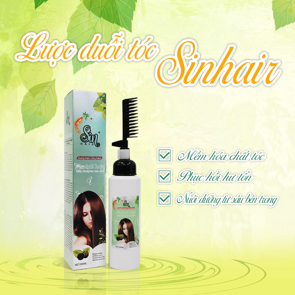 Lược Duỗi Tóc Tại Nhà Chỉ Sau 20 Phút - Sin Hair Dầu Gội Số 1 Nhật Bản 260ml