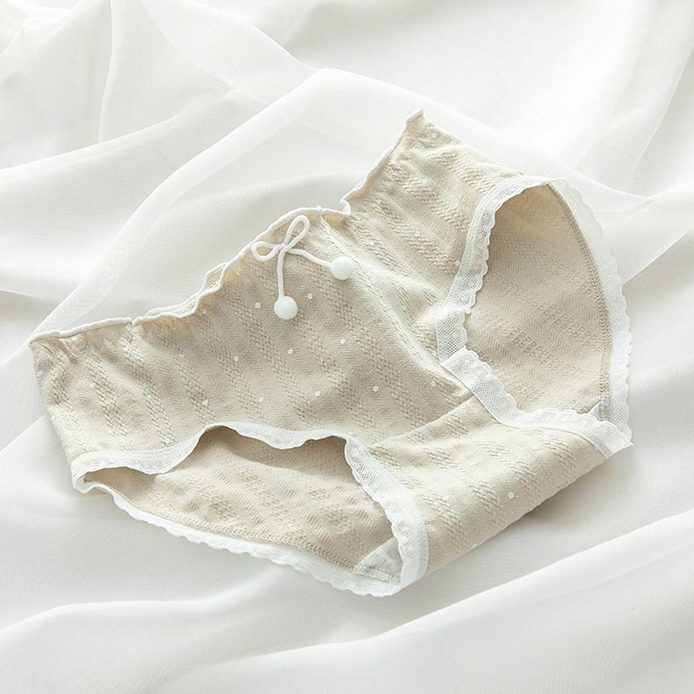 Quần Lót Cotton Lưng Vừa Thoáng Khí In Họa Tiết Hoạt Hình Cho Nữ