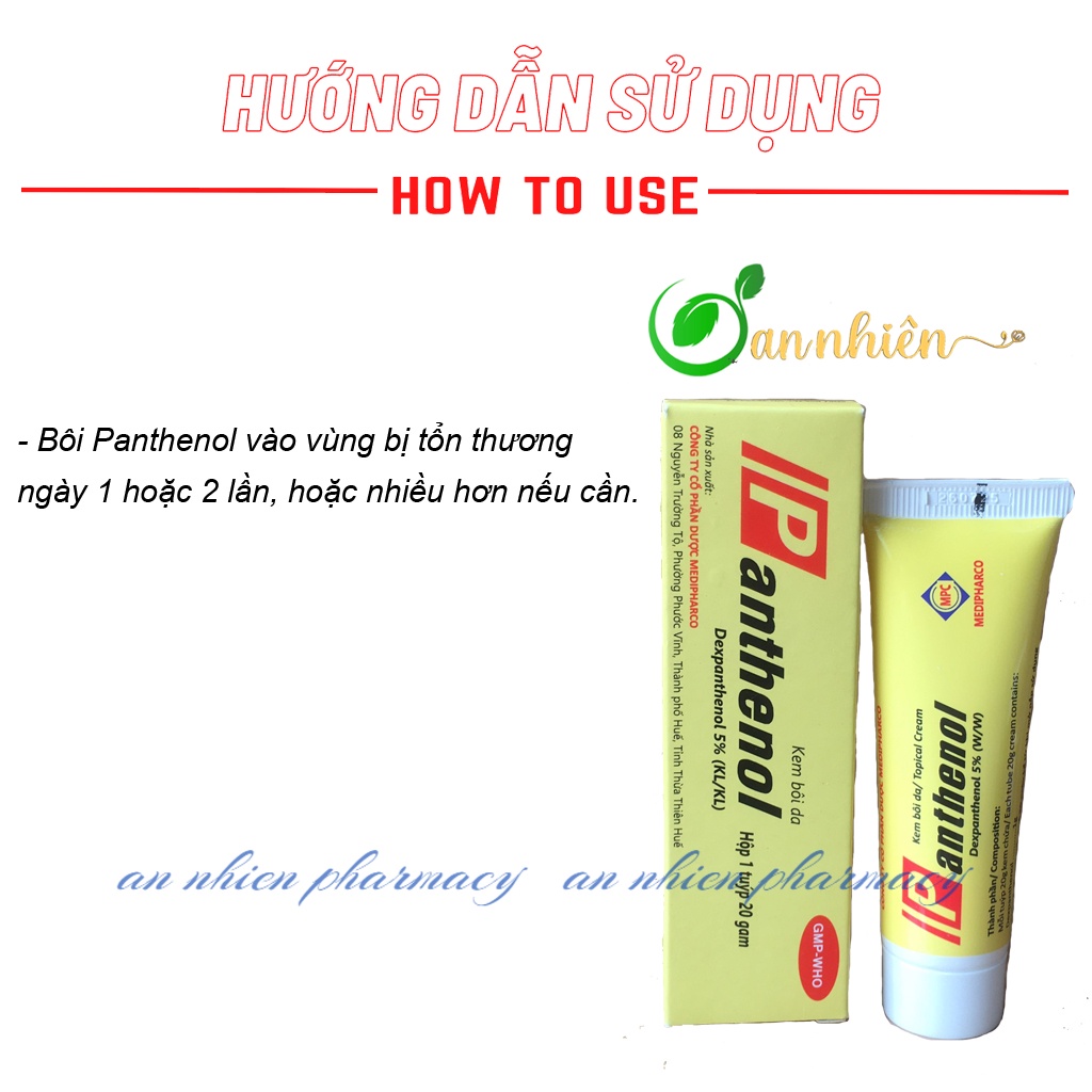 Kem bôi bỏng, cháy nắng... Panthenol 5%