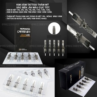 10 kim máy pen nét rl xăm tattoo thẩm mỹ 💝 kim sắc bén ăn màu.