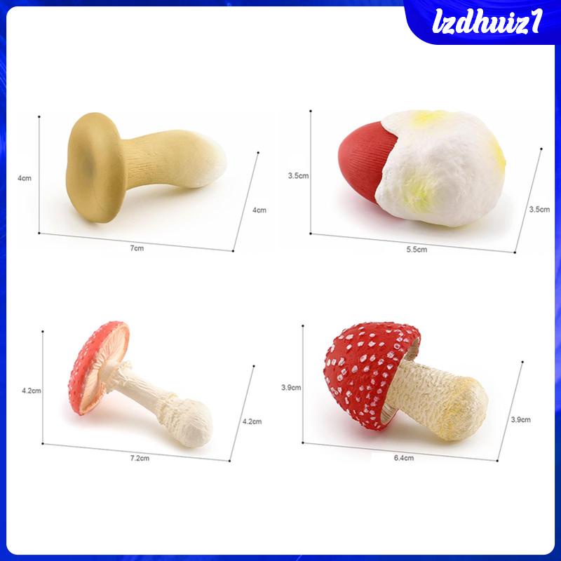 Bộ 4 Mô Hình Nấm Giả Dùng Trang Trí Nhà Trẻ DIY