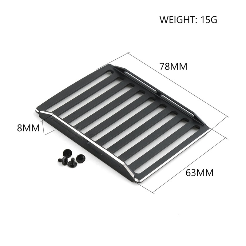 Giá Kim Loại Để Hành Lý Gắn Nóc Xe Điều Khiển Từ Xa Axial SCX24 JEEP WRANGLER JLU 1 / 24