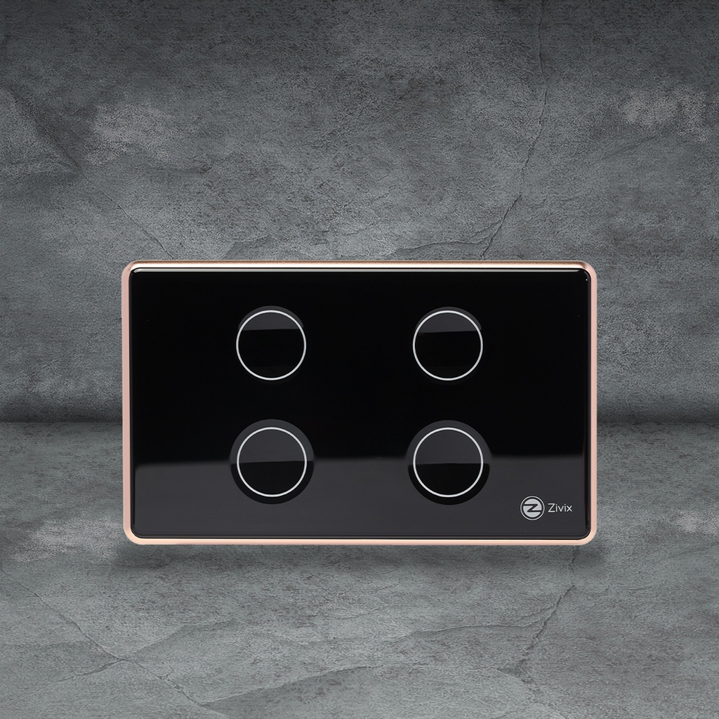 Công tắc thông minh kính lõm Zigbee chính hãng Zivix viền bo cao cấp