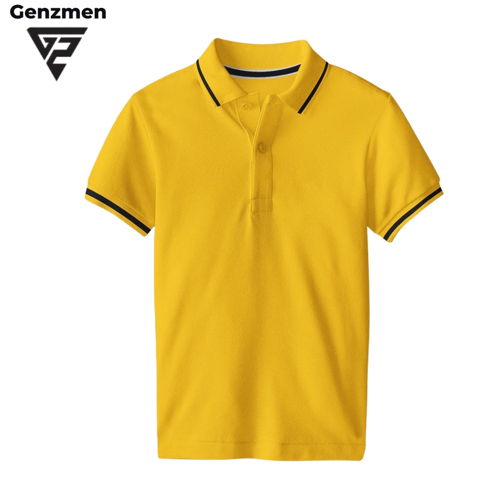 Áo thun polo nam vải cá sấu mè phối sọc viền tay cổ, áo polo cổ trụ đủ màu đủ size thời trang